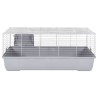 Cage pour petits animaux gris 100x53x46 cm PP et métal 
