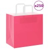 Sacs en papier 250 pcs avec poignées rose 26x17x25 cm 