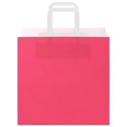 Sacs en papier 250 pcs avec poignées rose 26x17x25 cm 