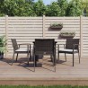 Ensemble à manger de jardin 5 pcs coussins résine tressée acier 