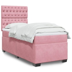 Sommier à lattes de lit et matelas Rose 80x200 cm Velours 