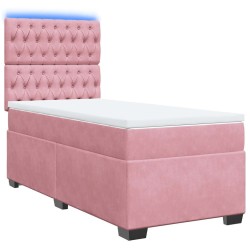 Sommier à lattes de lit et matelas Rose 80x200 cm Velours 