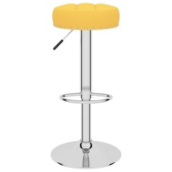 Tabourets de bar lot de 2 jaune moutarde tissu 