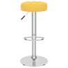 Tabourets de bar lot de 2 jaune moutarde tissu 