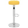Tabourets de bar lot de 2 jaune moutarde tissu 