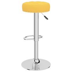 Tabourets de bar lot de 2 jaune moutarde tissu 