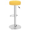 Tabourets de bar lot de 2 jaune moutarde tissu 