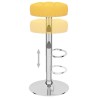 Tabourets de bar lot de 2 jaune moutarde tissu 