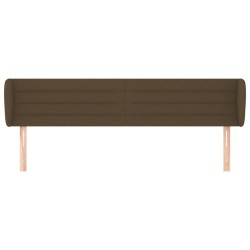 Tête de lit avec oreilles Marron foncé 183x23x78/88 cm Tissu 