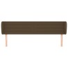 Tête de lit avec oreilles Marron foncé 183x23x78/88 cm Tissu 