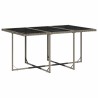 Ensemble à manger de jardin et coussins 7 pcs gris rotin 