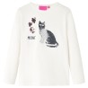 T-shirt pour enfants à manches longues écru 140 
