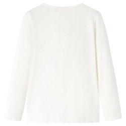 T-shirt pour enfants à manches longues écru 140 