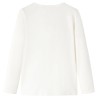 T-shirt pour enfants à manches longues écru 140 