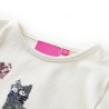 T-shirt pour enfants à manches longues écru 140 