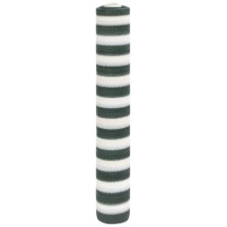 Filet brise-vue vert et blanc 1,5x10 m PEHD 75 g/m² 