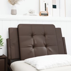 Coussin de tête de lit marron 80 cm similicuir 