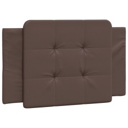 Coussin de tête de lit marron 80 cm similicuir 