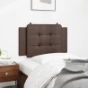 Coussin de tête de lit marron 80 cm similicuir 