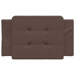 Coussin de tête de lit marron 80 cm similicuir 