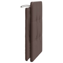 Coussin de tête de lit marron 80 cm similicuir 