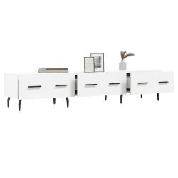 Meuble TV blanc 150x36x30 cm bois d'ingénierie 