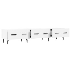 Meuble TV blanc 150x36x30 cm bois d'ingénierie 