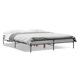 Cadre de lit sans matelas sonoma gris 150x200 cm 