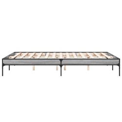 Cadre de lit sans matelas sonoma gris 150x200 cm 