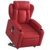 Fauteuil inclinable de massage électrique rouge similicuir 