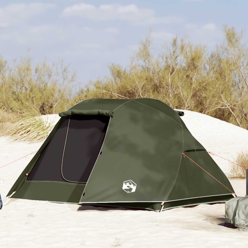 Tente de pêche 3 personnes vert olive imperméable 