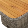 Ensemble à manger de jardin 3 pcs coussins gris résine tressée 