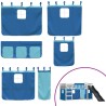 Lit superposé sans matelas avec toboggan et rideaux 90x200 cm 