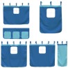 Lit superposé sans matelas avec toboggan et rideaux 90x200 cm 