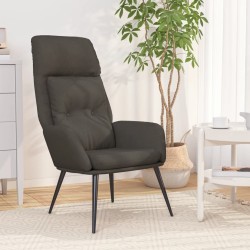 Chaise de relaxation Gris foncé Similicuir daim 