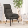 Chaise de relaxation Gris foncé Similicuir daim 
