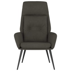 Chaise de relaxation Gris foncé Similicuir daim 