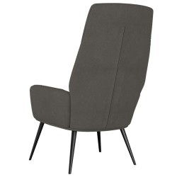 Chaise de relaxation Gris foncé Similicuir daim 
