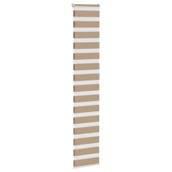 Store zèbre marron sable largeur du tissu 35,9 cm polyester 