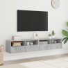 Meubles TV muraux 2 pcs gris béton 80x30x30cm bois d'ingénierie 