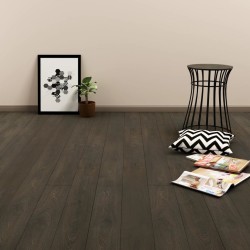 Dalles de plancher autoadhésives 4,46 m² 3 mm PVC marron foncé 