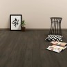 Dalles de plancher autoadhésives 4,46 m² 3 mm PVC marron foncé 