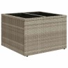 Salon de jardin 6 pcs avec coussins gris clair résine tressée 