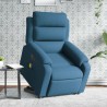 Fauteuil inclinable de massage électrique bleu velours 