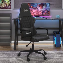 Chaise de jeu de massage noir similicuir 