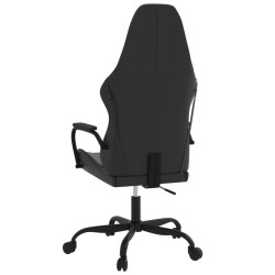 Chaise de jeu de massage noir similicuir 