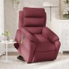 Fauteuil inclinable de massage électrique Rouge bordeaux Tissu 