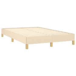 Sommier à lattes de lit avec matelas crème 120x190 cm tissu 