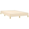 Sommier à lattes de lit avec matelas crème 120x190 cm tissu 