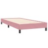 Sommier à lattes de lit avec matelas rose 100x220 cm velours 